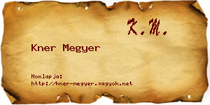 Kner Megyer névjegykártya